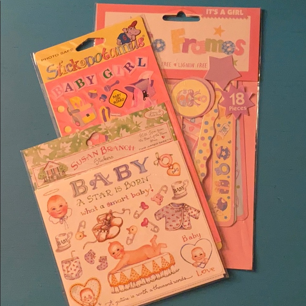 Scrapbook baby girl 3 pack bundle